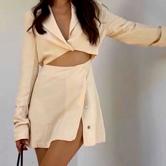 NWT Mable Cut to Business Cream Dress - Picture 1 of 8